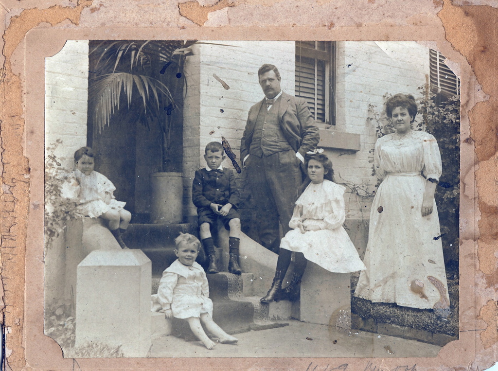 Corporal Morton with family