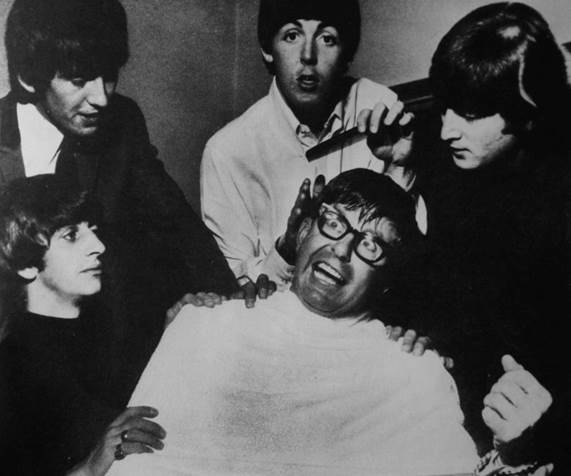 Sydney DJ and radio broadcaster Bob Rogers OAM, pictured with The Beatles