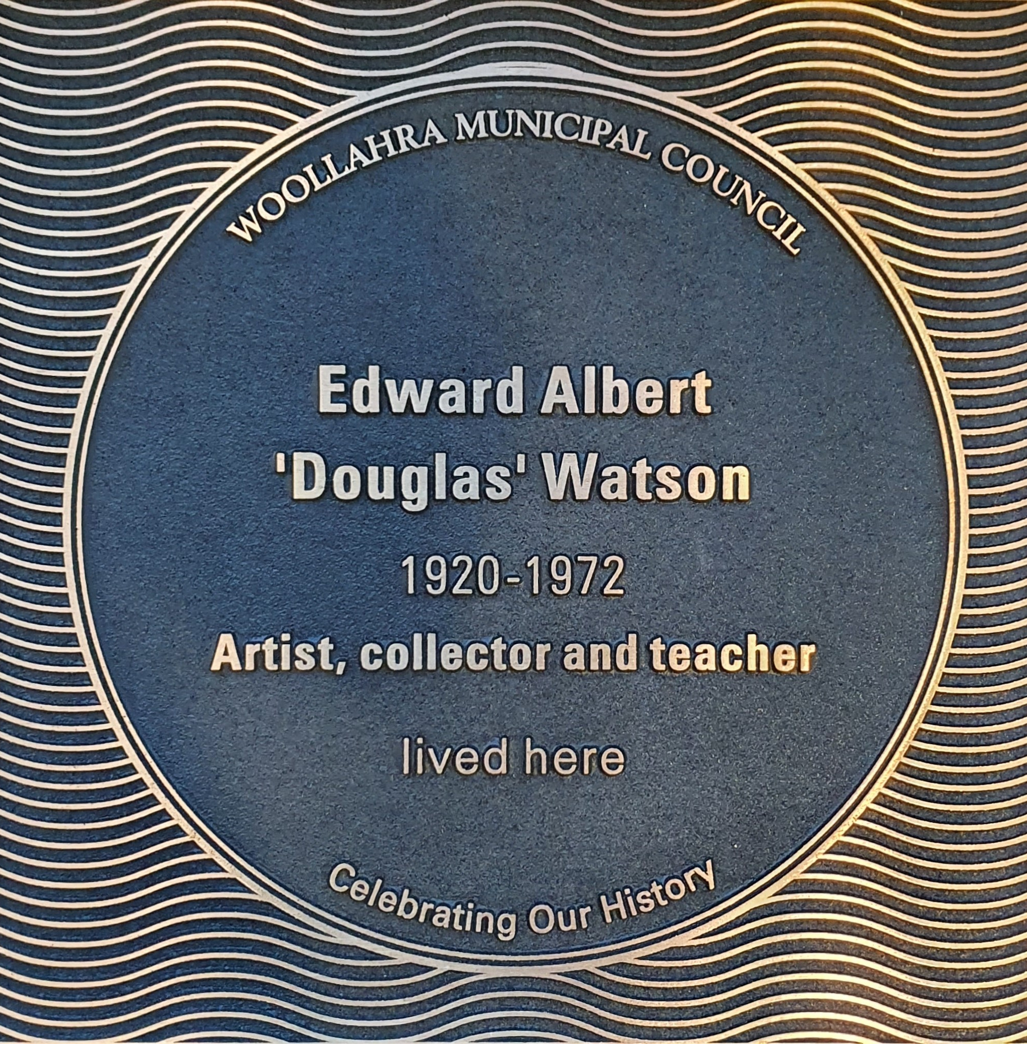 Edward Albert 'Douglas' Watson plaque