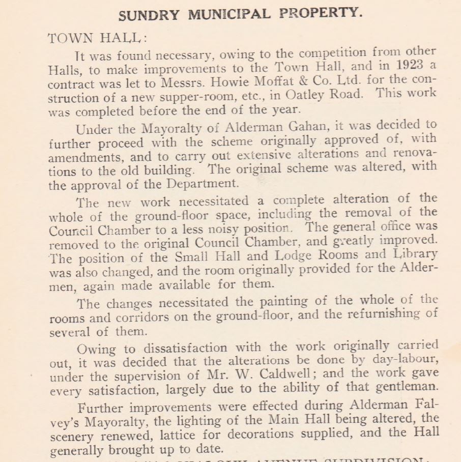 Extract from Triennial Report of the Municipality of Paddington 1923 1925