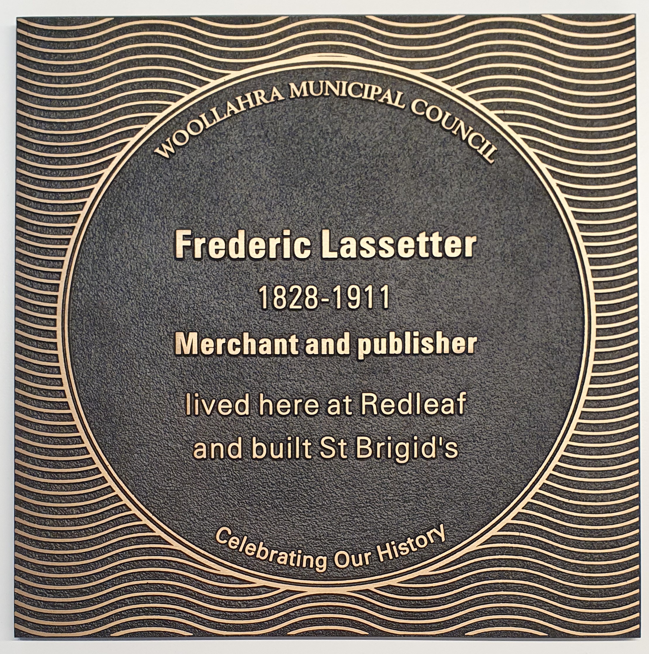 Frederic Lassetter plaque