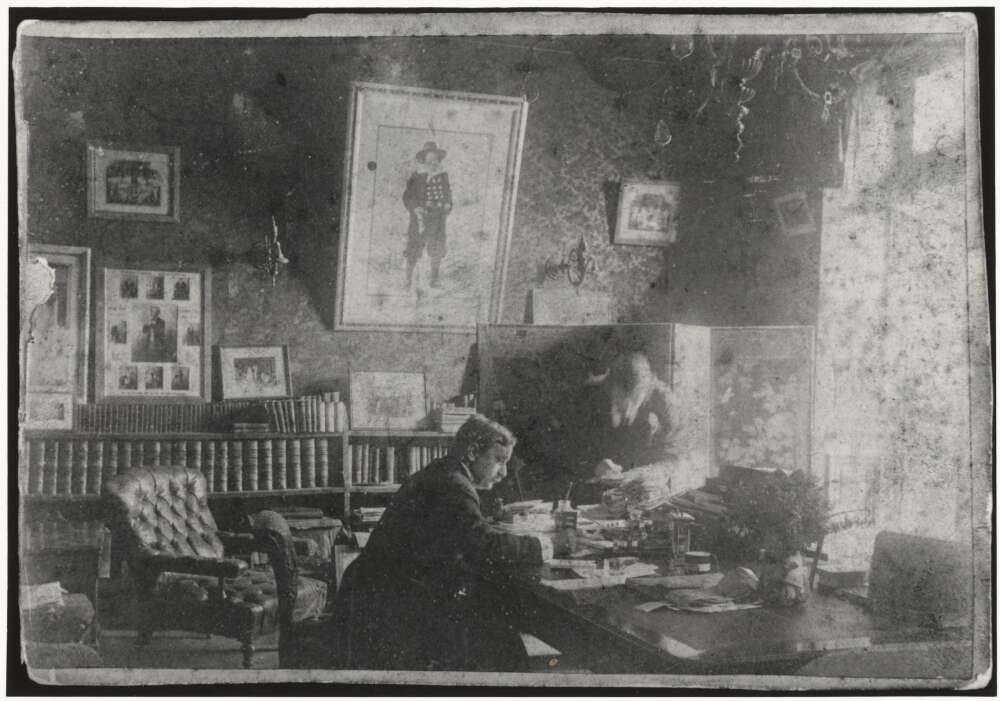 George Musgrove at desk working