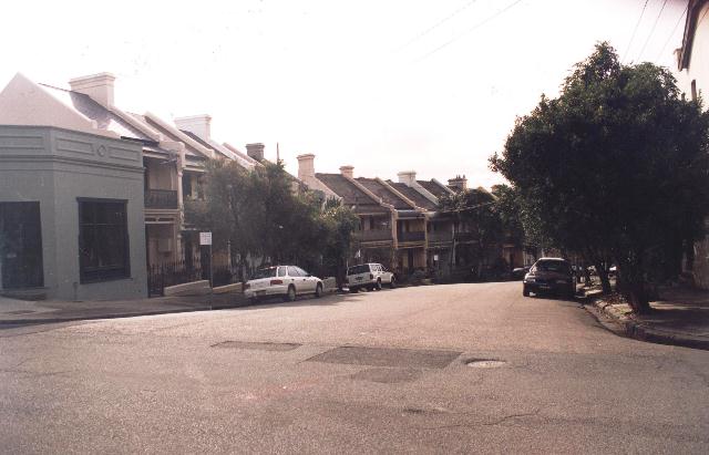 Looking down Duxford Street towards Margaret Olley’s house in the 1990s