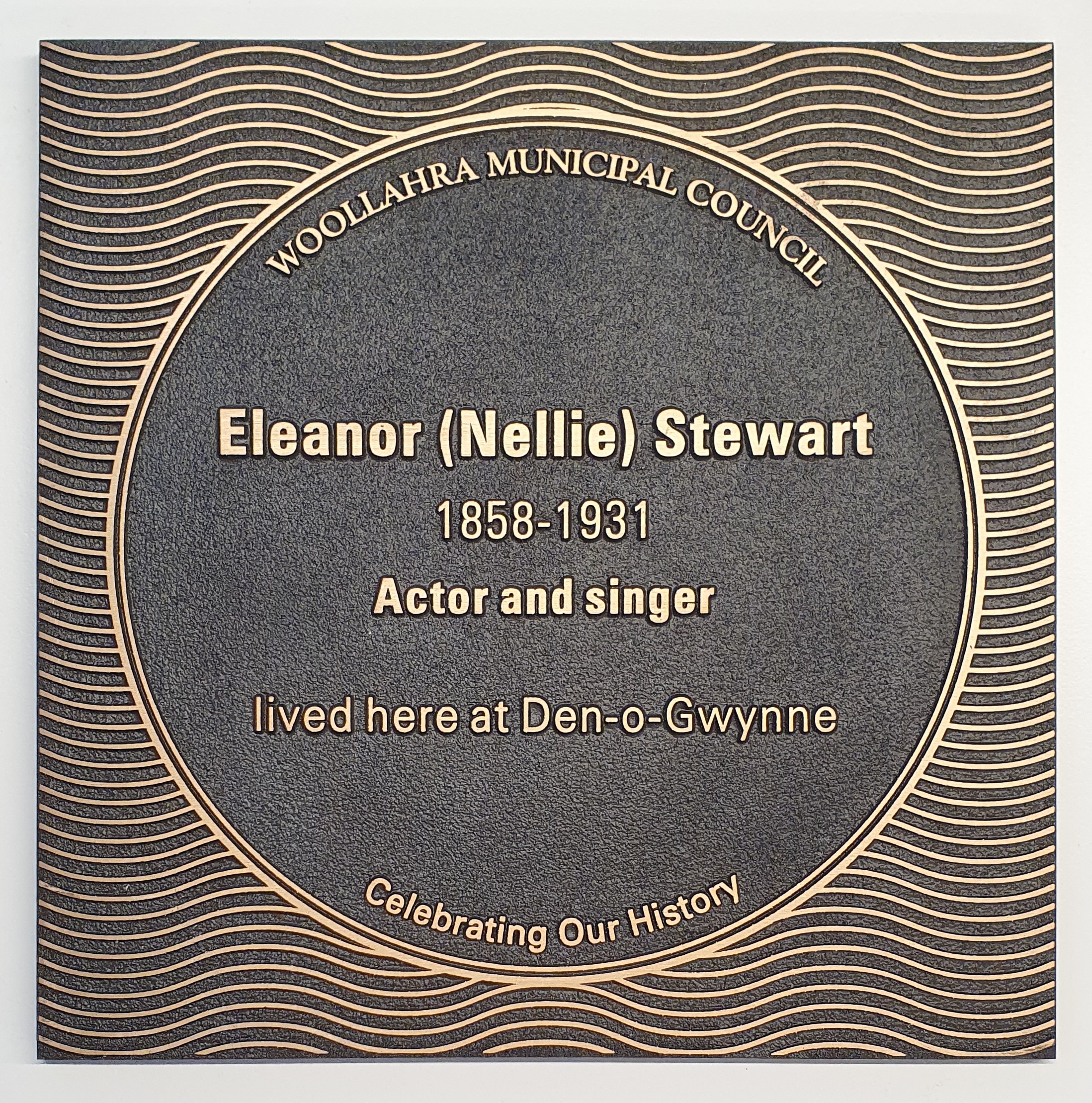 Eleanor (Nellie) Stewart plaque