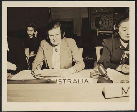 Jessie Street representing Australia at the United Nations