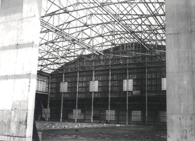 Rose Bay Flying Boat Base - partly dismantled hangar