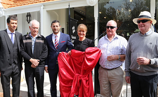 Councillors and VIP guests at the plaque unveiling for Herbert Henry (Dally) Messenger