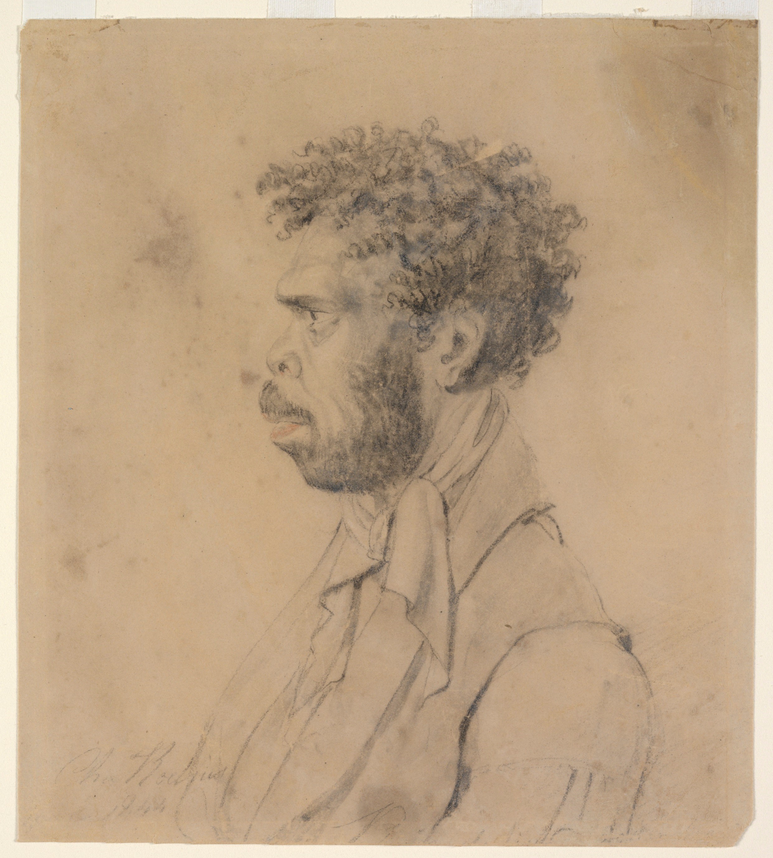 Portrait of Ricketty Dick [William Warrell], c1844.