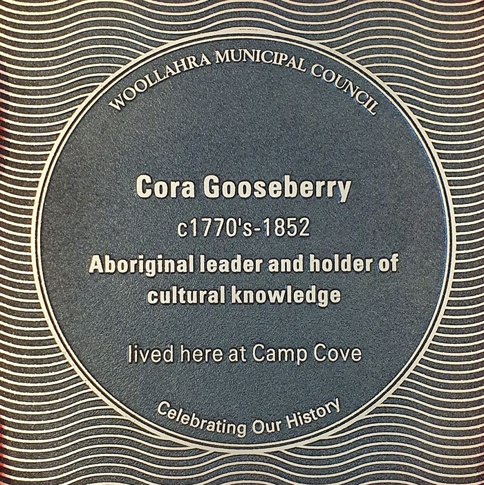 Bronze Plaque commemorating the life and legacy of Aboriginal woman Cora Gooseberry 1770s - 1852 