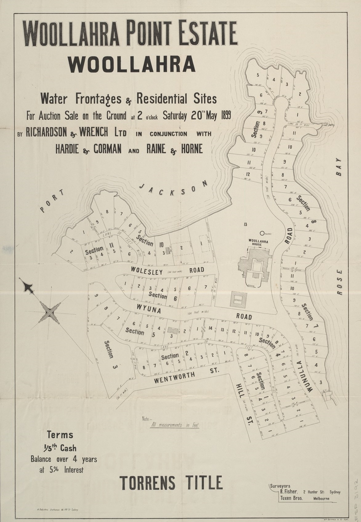 Woollahra Point Estate 18th Nov 1899 NLA