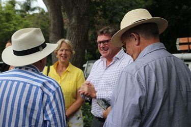 Guests at the plaque unveiling for Sir Mungo William MacCallum KCMG at 11 Wyuna Road, Point Piper.