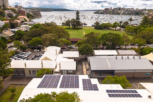 Double Bay Primary School rooftop solar panels