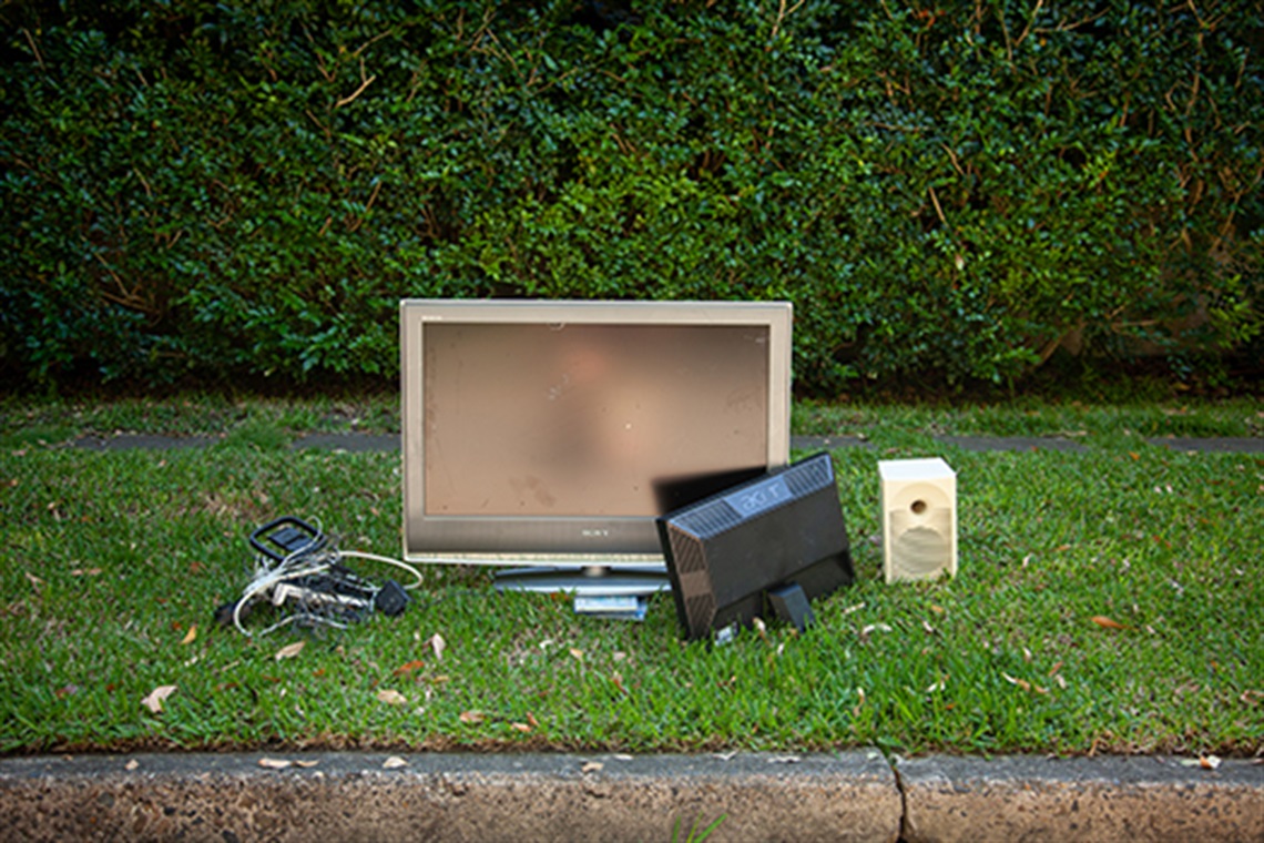 ewaste on curb