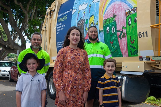 kids truck art group photo