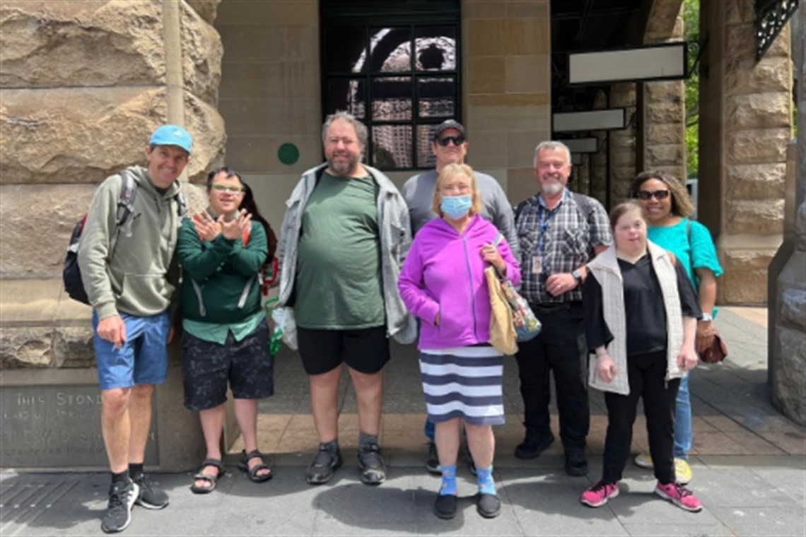 Holdsworth social support group on an excursion to Paddy's Markets for shopping, lunch and some great conversations.