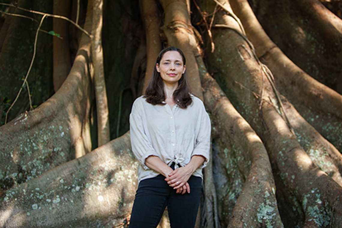 Jo Bridge at Cooper Park where she volunteers with Bushcare