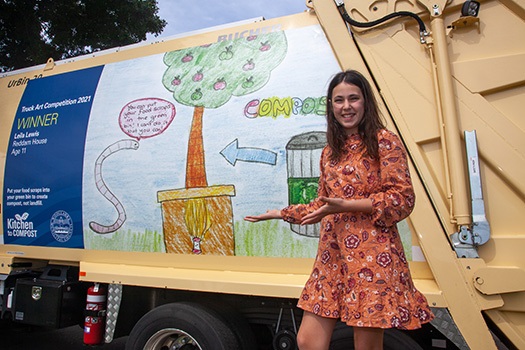 Leila Lewis winner in kids truck art competition