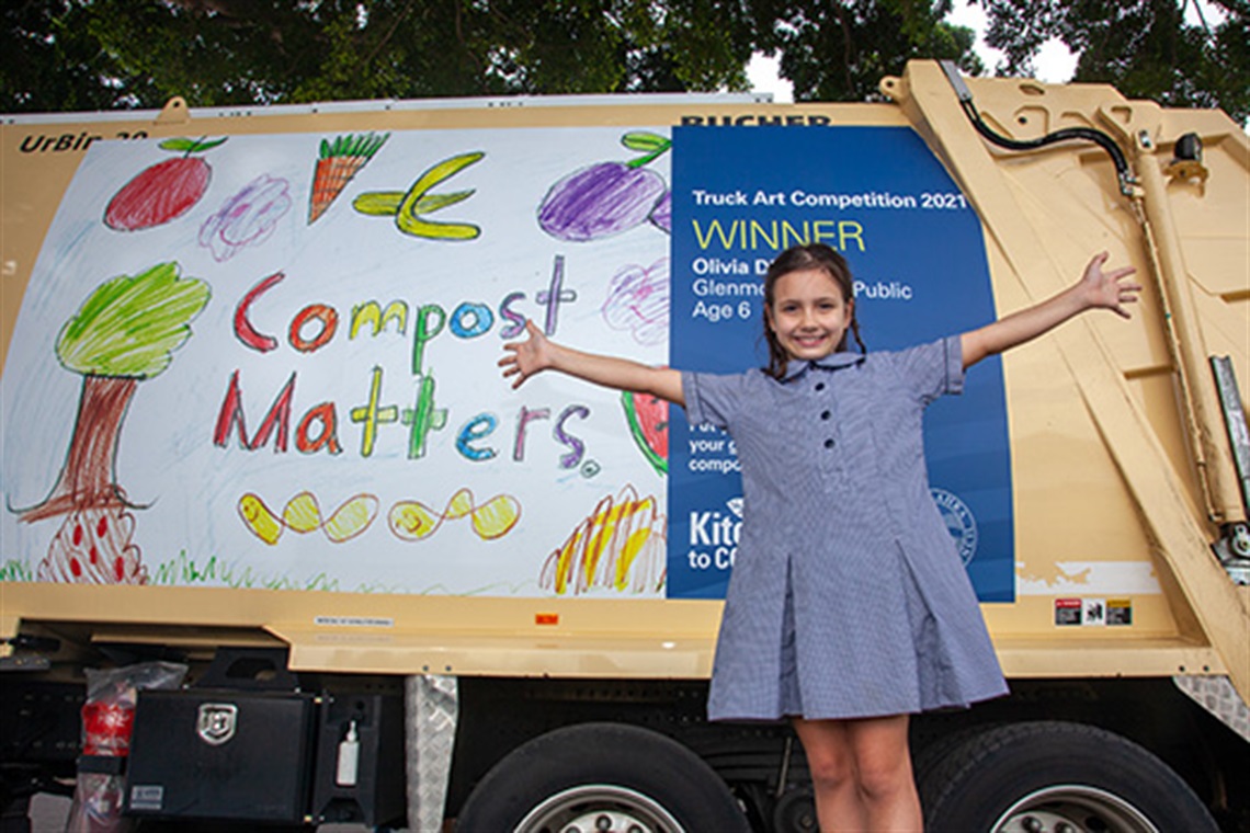 Olivia D’Alisa, Year 1, Glenmore Rd Public School, was a winner in this year's kids truck art competition