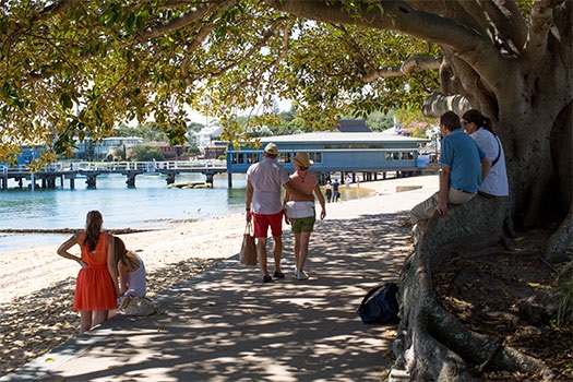 People walking at Robertson Park