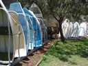 Dinghy storage at Gibsons Beach Reserve